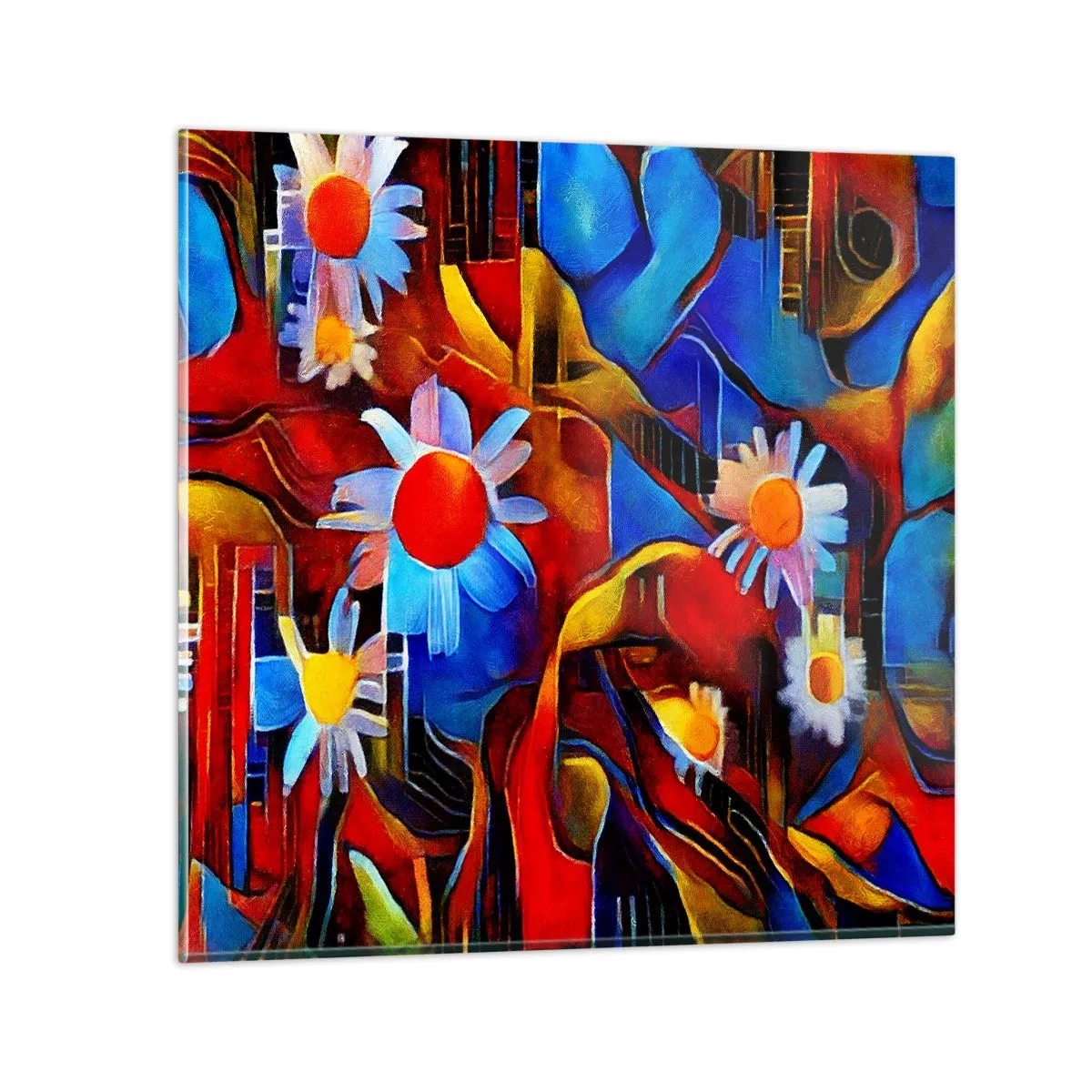 Quadro su vetro - I colori della vita - 40x40 cm