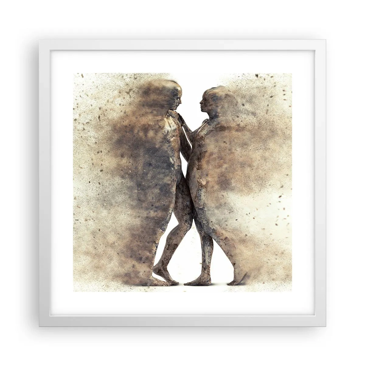 Poster in cornice bianca - Nati dalla polvere, per amare - 40x40 cm