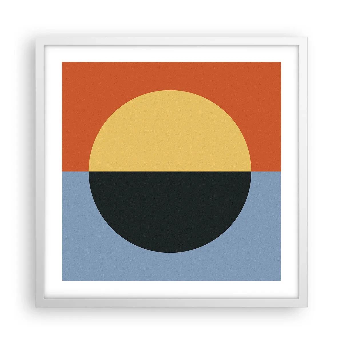 Poster in cornice bianca - Composizione di caldo e freddo - 50x50 cm