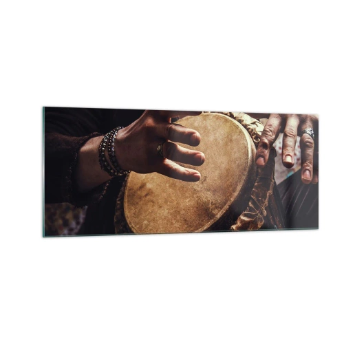 Quadro su vetro - Al ritmo del cuore - 100x40 cm