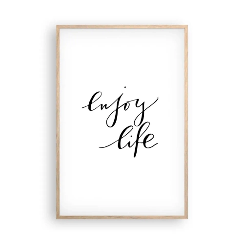 Poster in cornice rovere chiaro - Niente da aggiungere... - 61x91 cm