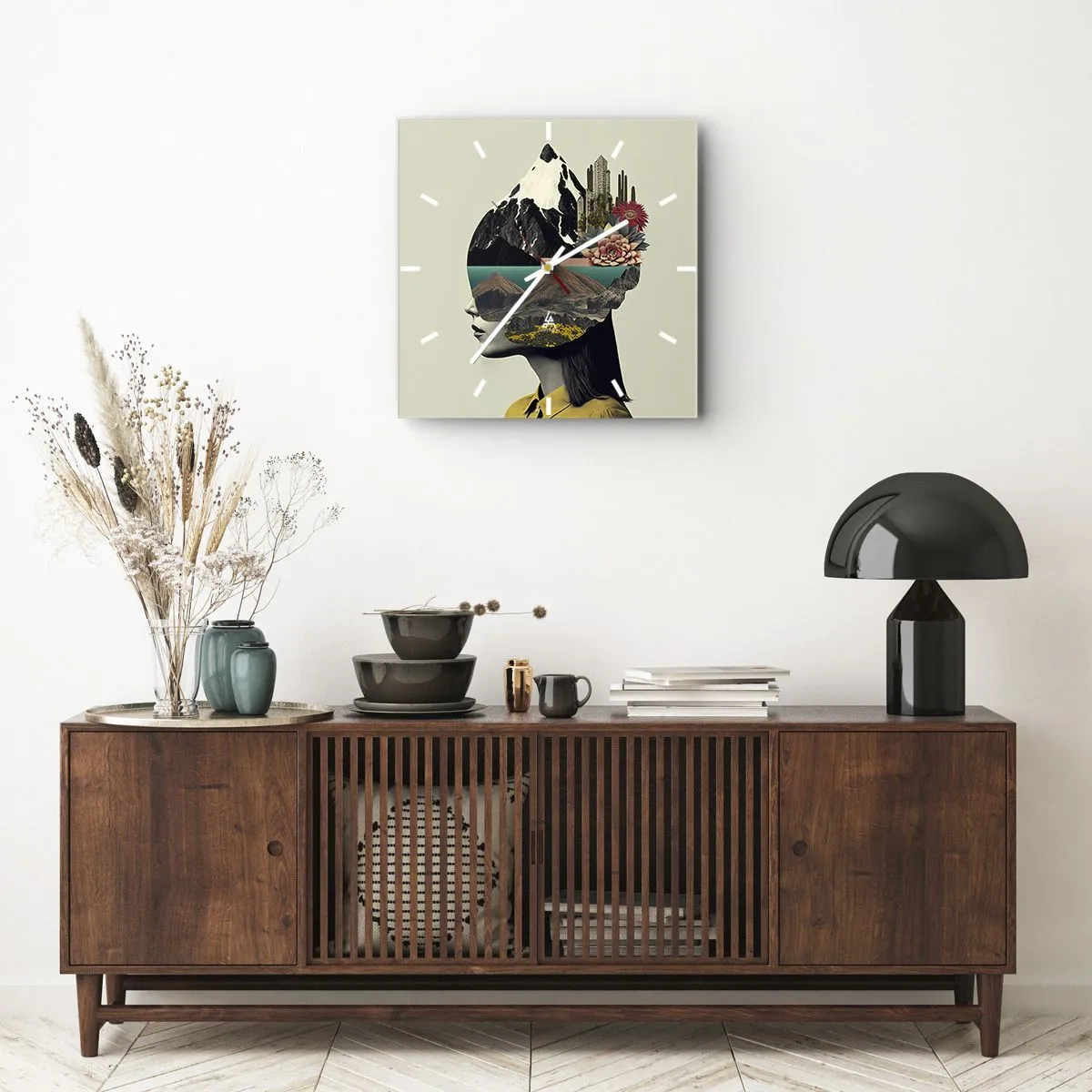 Orologio da parete - Orologio in Vetro - La donna è sempre un mistero - 40x40 cm