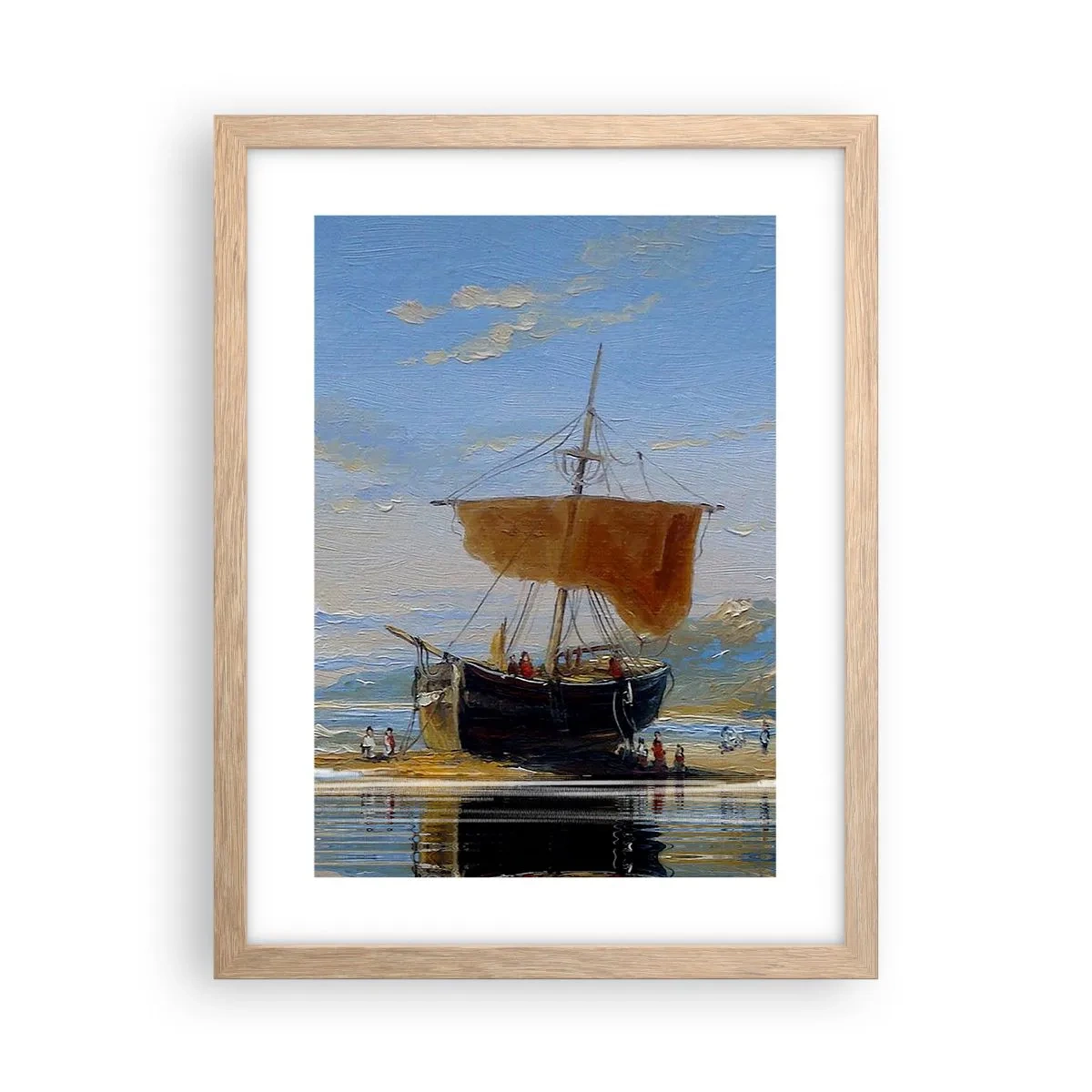 Poster in cornice rovere chiaro - Acqua, terra, aria - 30x40 cm