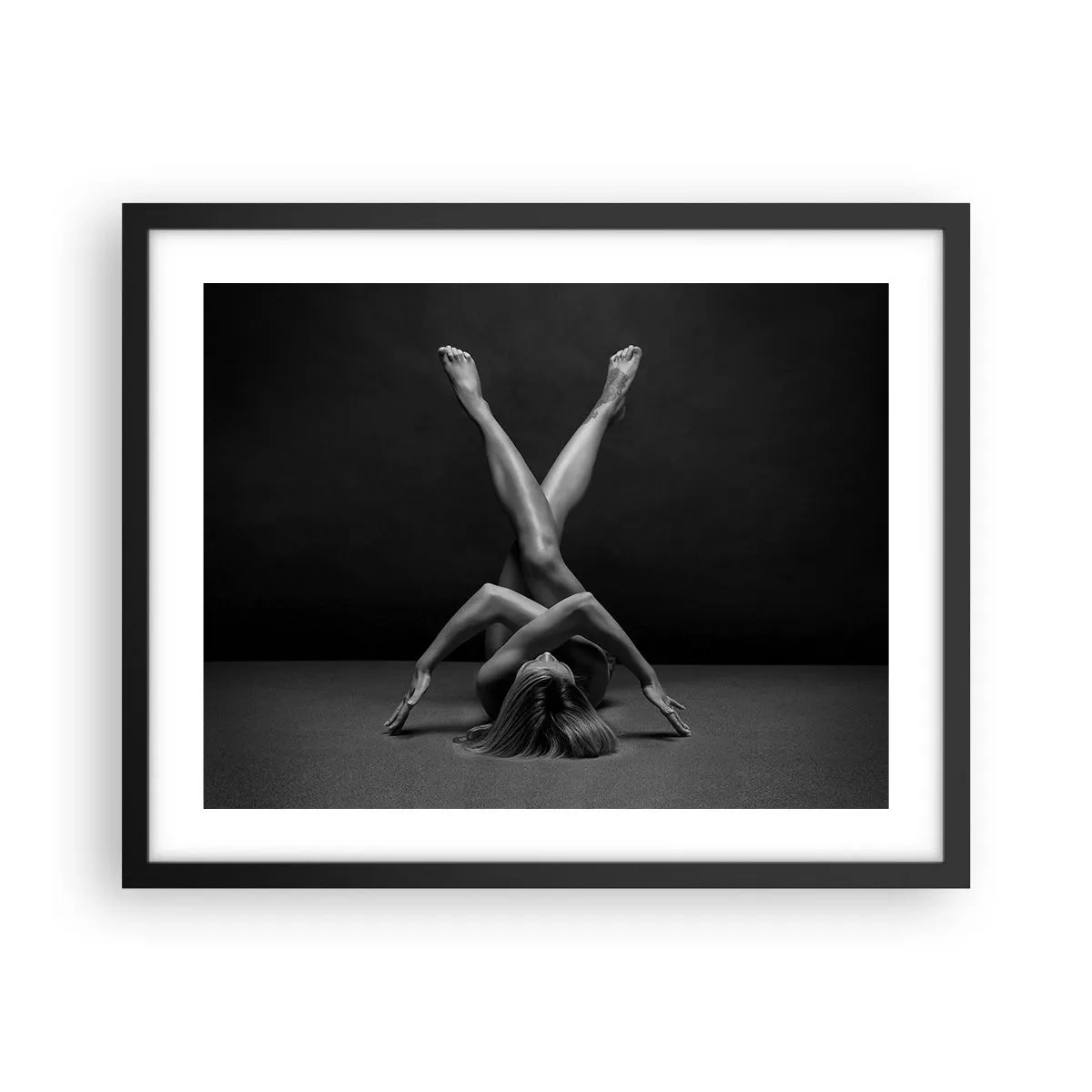 Poster in cornice nera - Geometria del nudo - 50x40 cm