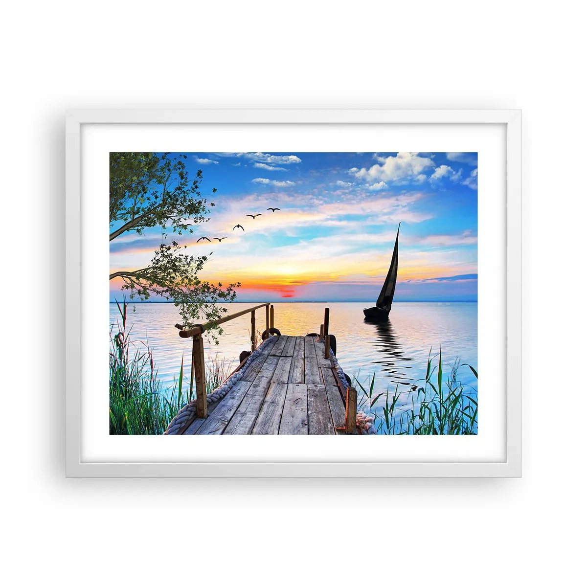 Poster in cornice bianca - Buona sera - 50x40 cm