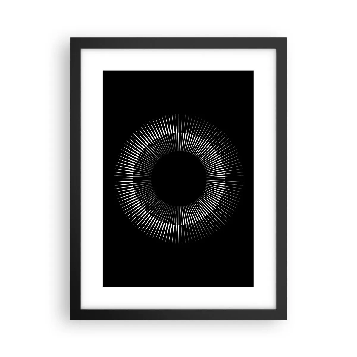 Poster in cornice nera - Sole nero - 30x40 cm