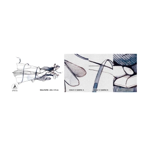 Campione di Fotomurale Premium Canvas - Studio del tocco - Astrazione, Mani, Grafica - 100x30 cm