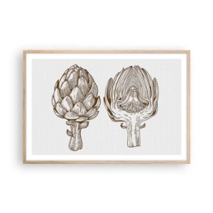 Poster in cornice rovere chiaro - Lezione di anatomia - 91x61 cm