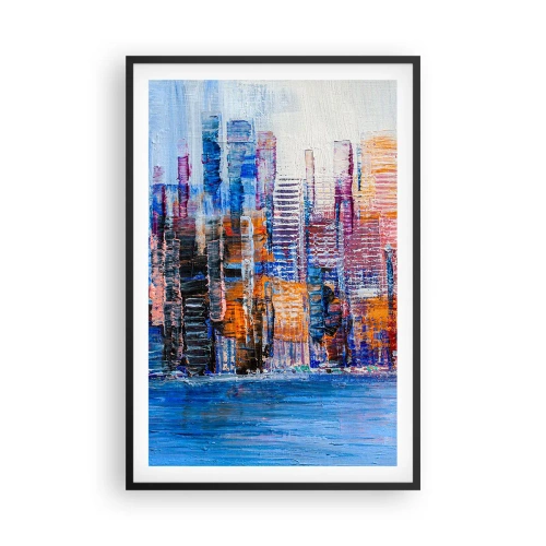 Poster in cornice nera - Metropoli gioiosa - 61x91 cm