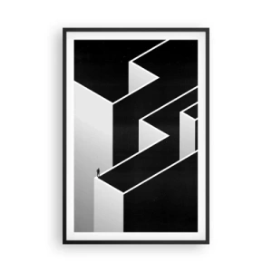 Poster in cornice nera - Solitudine al vertice - 61x91 cm