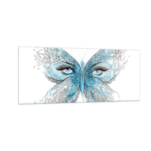 Quadro su vetro - Argo azzurro - 100x40 cm