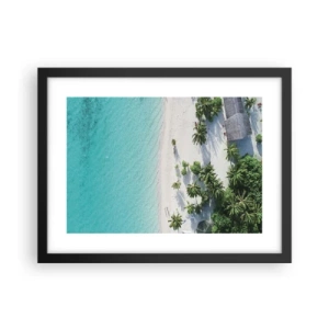 Poster in cornice nera - Vacanze in paradiso - 40x30 cm