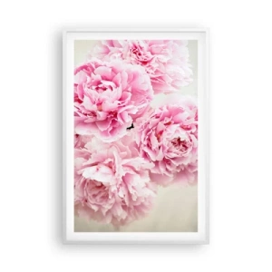 Poster in cornice bianca - Nel fasto rosa - 61x91 cm