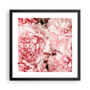 Poster in cornice nera - Sogno rosa - 40x40 cm