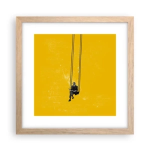 Poster in cornice rovere chiaro - Un giorno come tanti - 30x30 cm