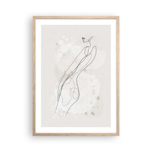 Poster in cornice rovere chiaro - Errando con lo sguardo - 50x70 cm