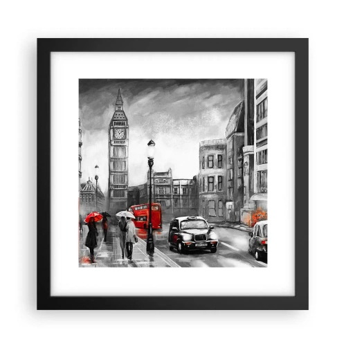 Poster in cornice nera - Una città per niente grigia - 30x30 cm