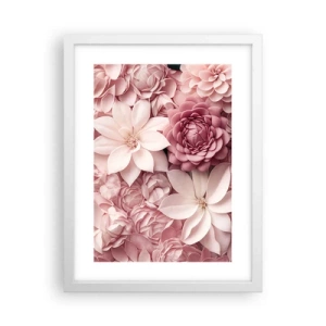 Poster in cornice bianca - Nei petali di rosa - 30x40 cm