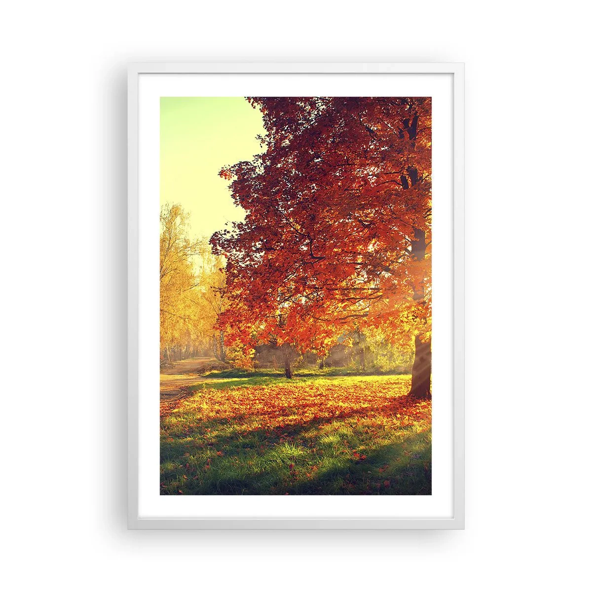 Poster in cornice bianca - Rosso è bello - 50x70 cm