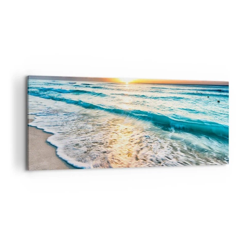 Quadro su tela - Stampe su Tela - Tramonto sul mare - 100x40 cm