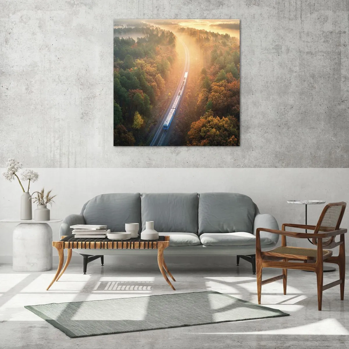 Quadro su vetro - Viaggio autunnale - 40x40 cm