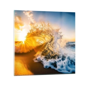 Quadro su vetro - Gioco sulla sabbia - 70x70 cm