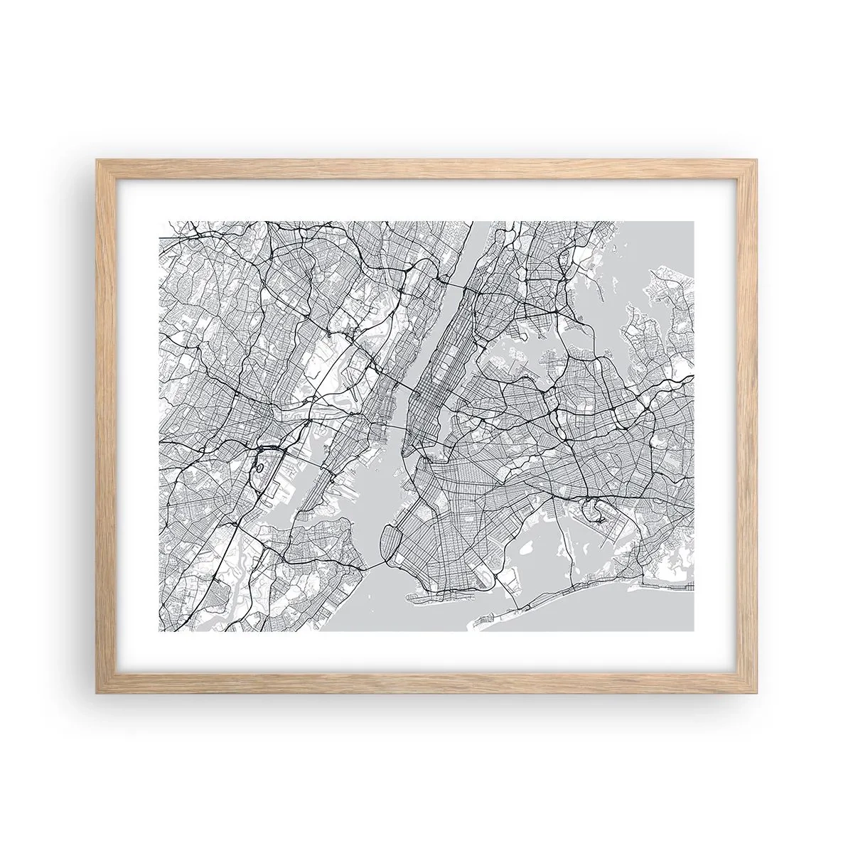Poster in cornice rovere chiaro - Anatomia della metropoli - 50x40 cm