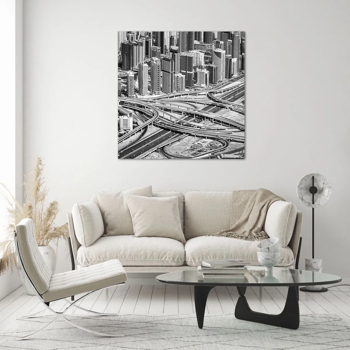 Quadro su vetro - Dubai - città impossibile - 30x30 cm