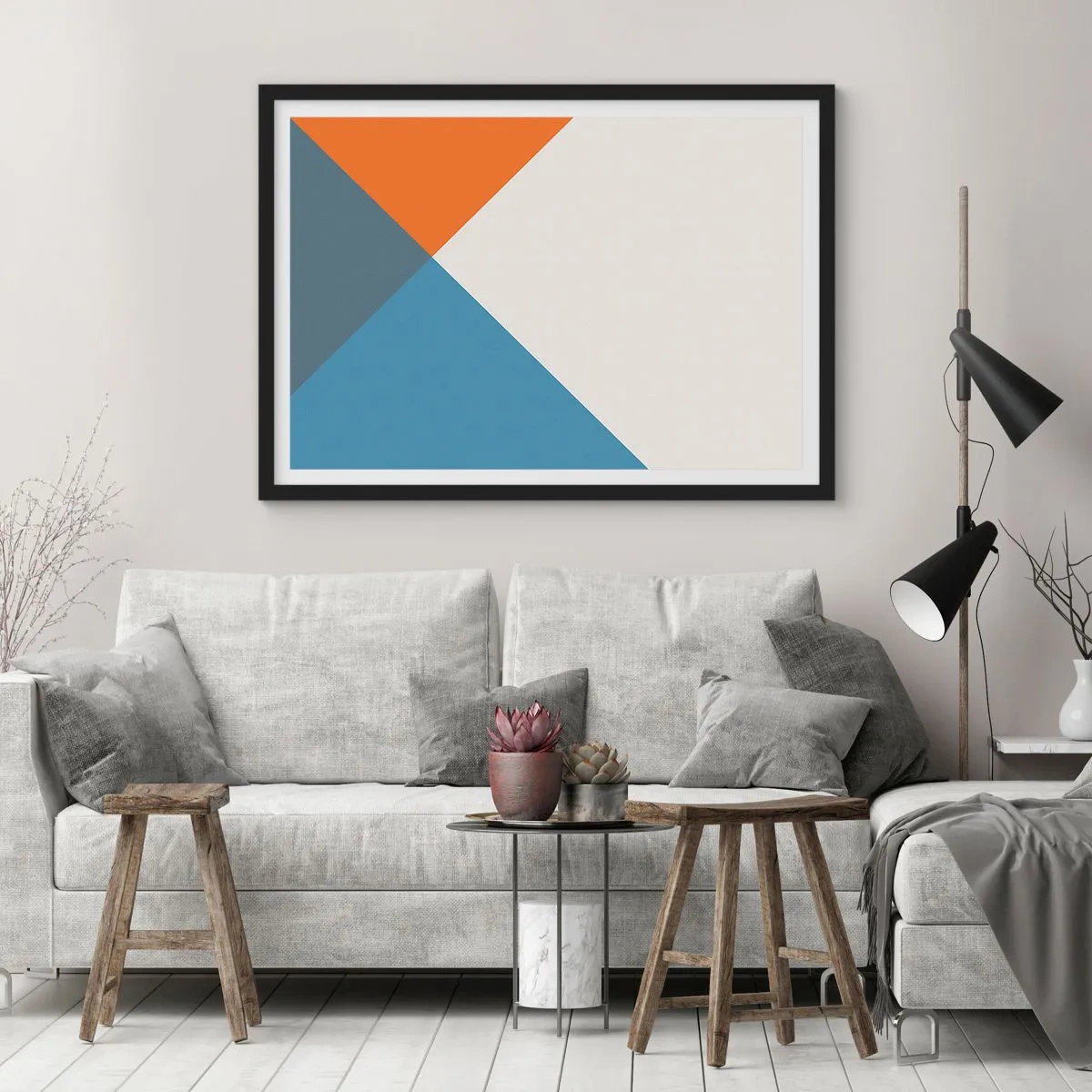 Poster in cornice nera - Ad angolo... - 50x40 cm