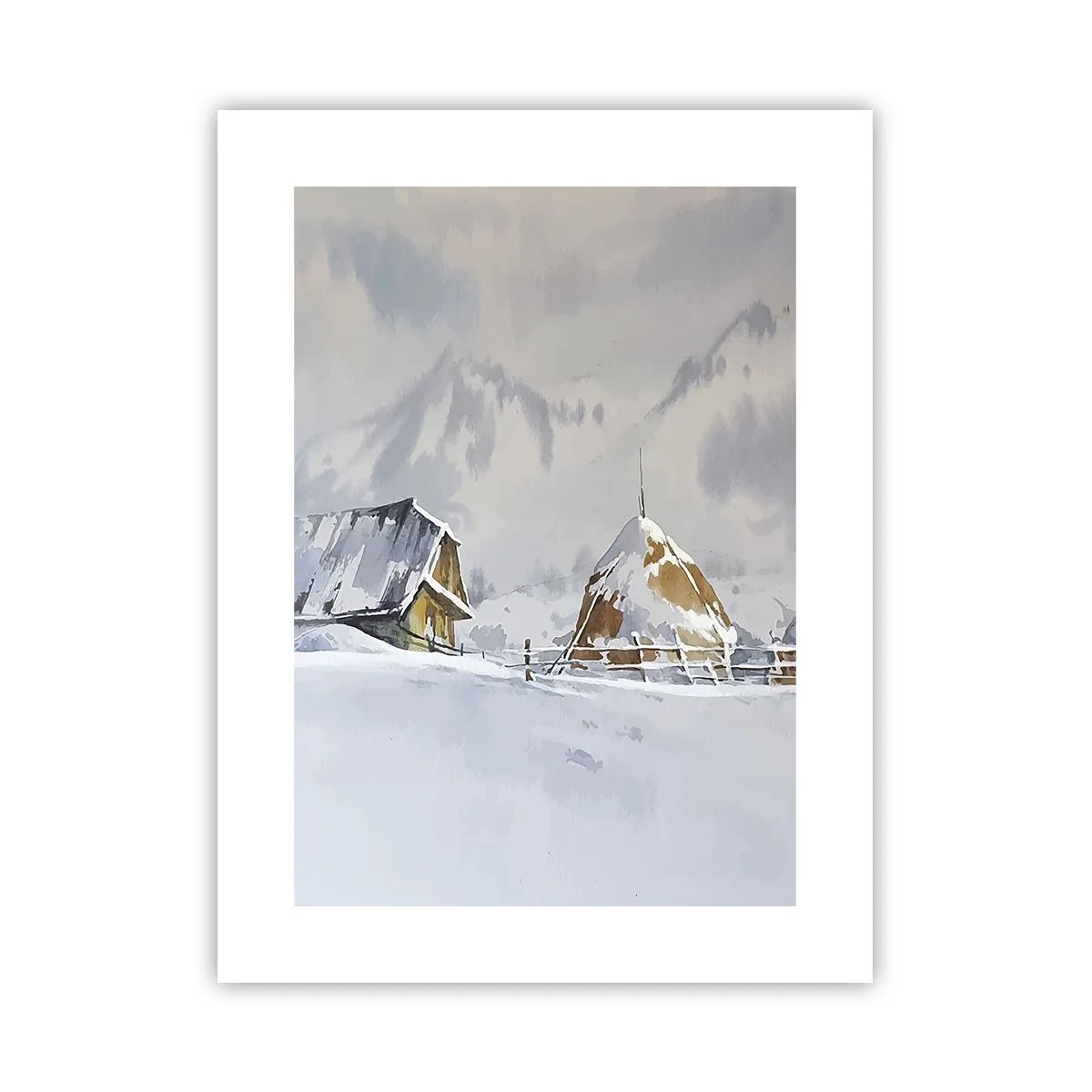 Poster - Nella valle innevata - 30x40 cm