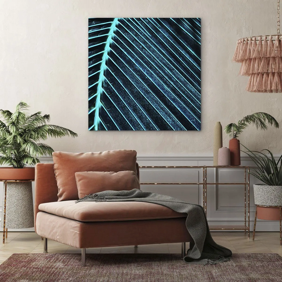 Quadro su tela - Stampe su Tela - La struttura del verde - 30x30 cm