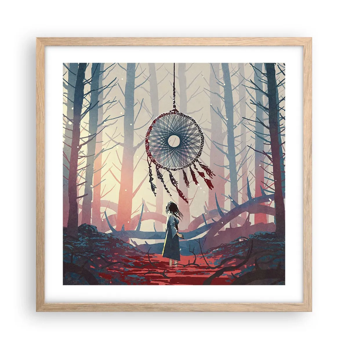 Poster in cornice rovere chiaro - Il rituale segreto della felicità - 50x50 cm