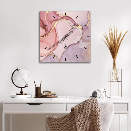 Orologio da parete - Orologio in Vetro - La carezza dei colori - 40x40 cm