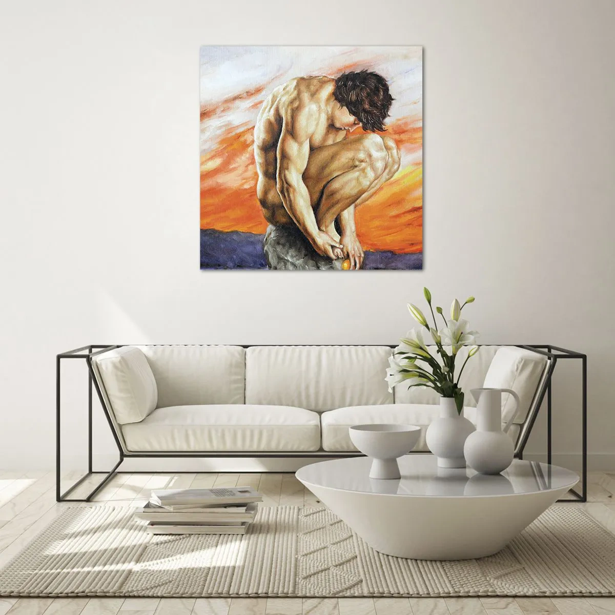 Quadro su vetro - Immerso in se stesso - 30x30 cm