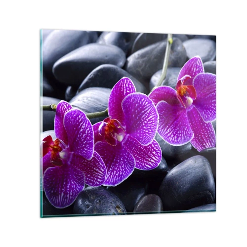 Quadro su vetro - Le pietre brillano di ammirazione - 30x30 cm