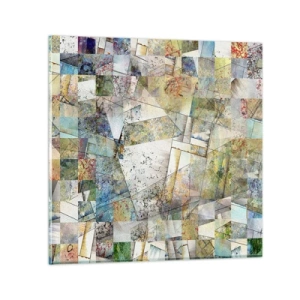 Quadro su vetro - Rimpasto geometrico - 30x30 cm