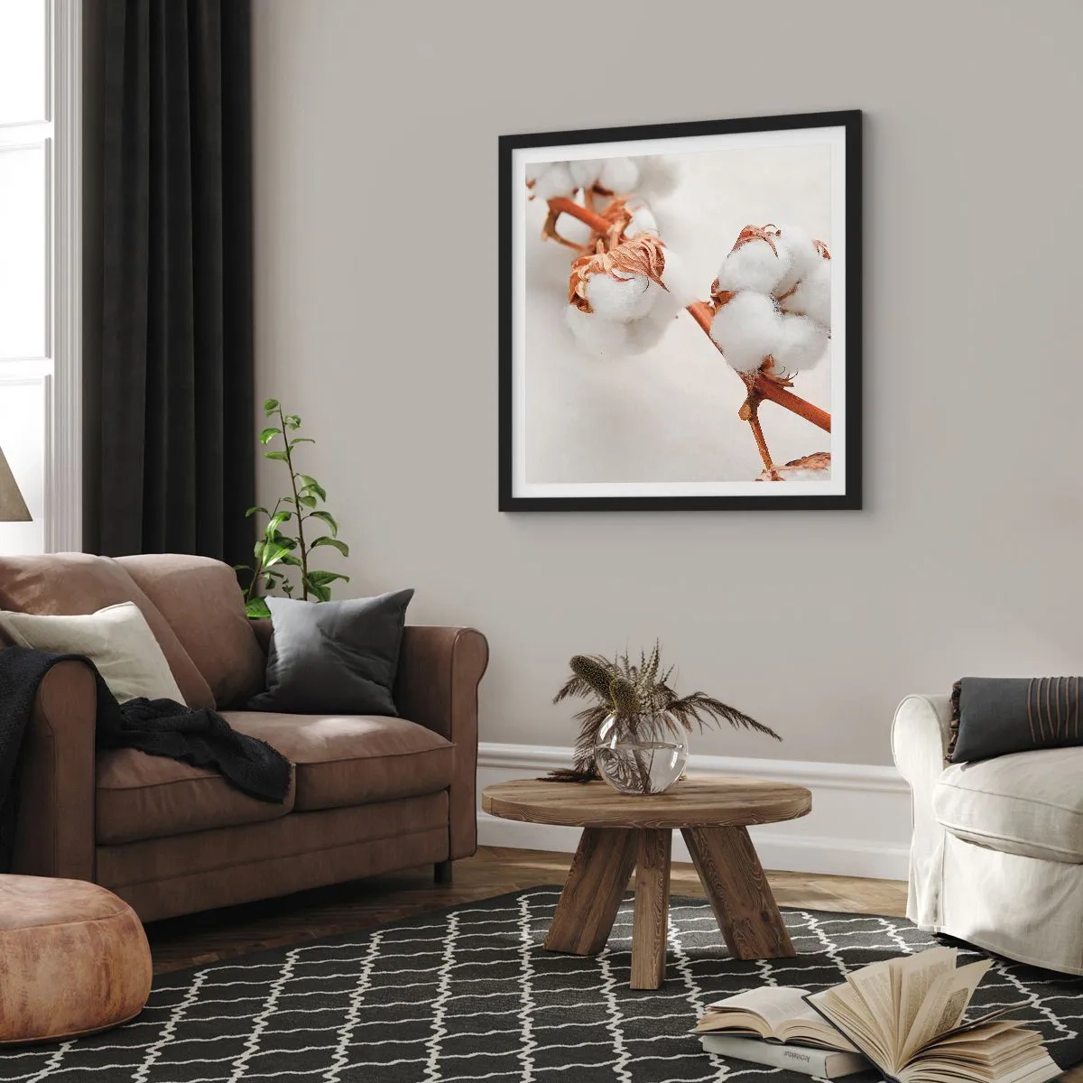 Poster in cornice nera - Semplicemente un abbraccio - 60x60 cm