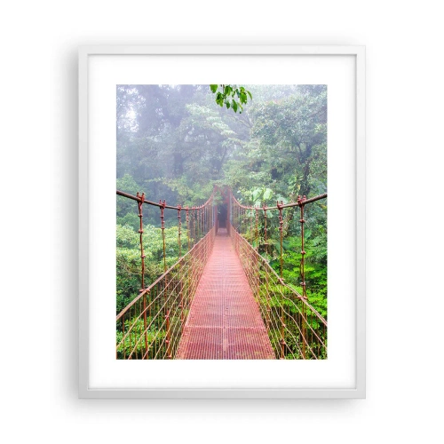 Poster in cornice bianca - Sospeso sopra gli alberi - 40x50 cm