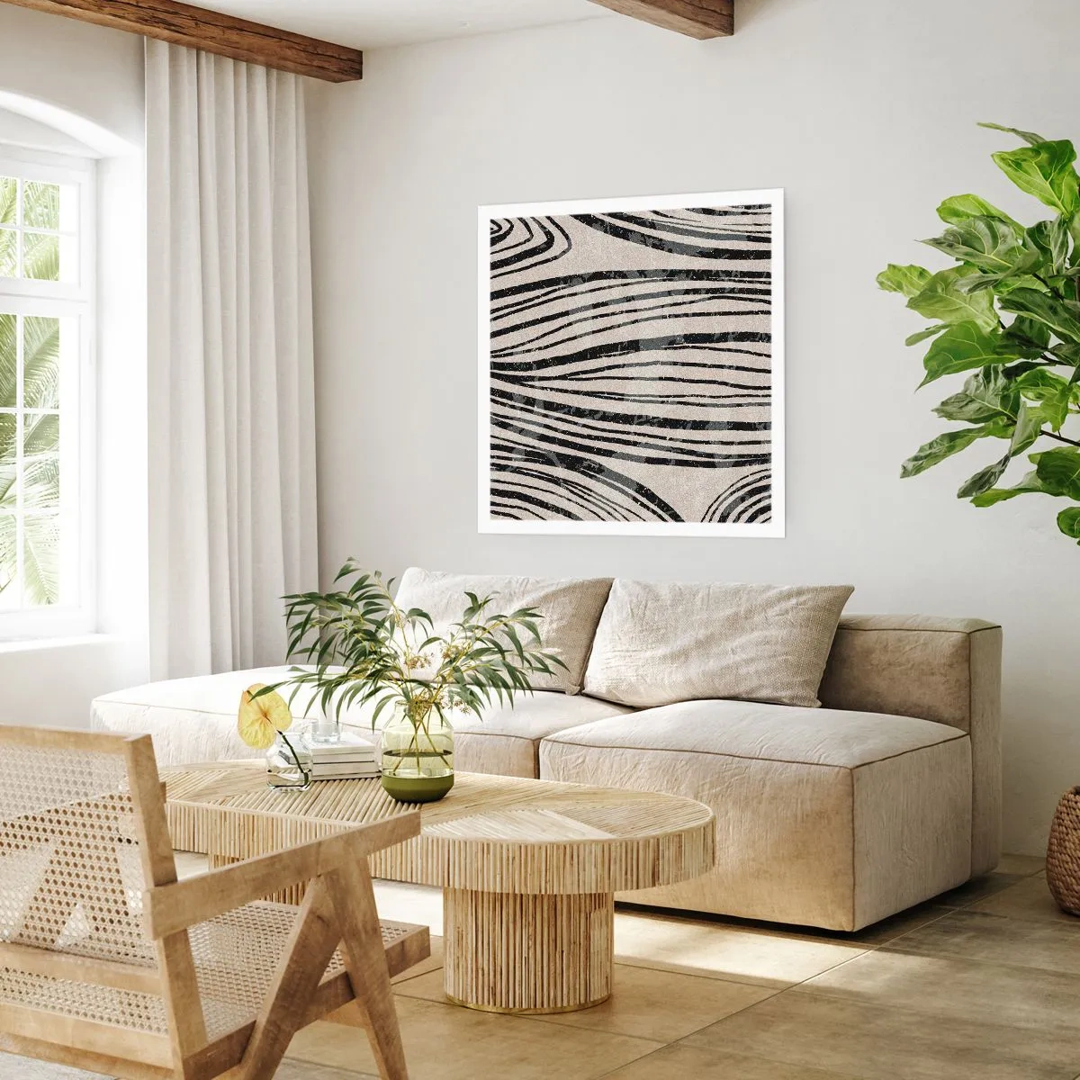 Poster - Una palude di linee - 60x60 cm