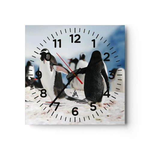 Orologio da parete - Orologio in Vetro - Danza sulla neve - 30x30 cm