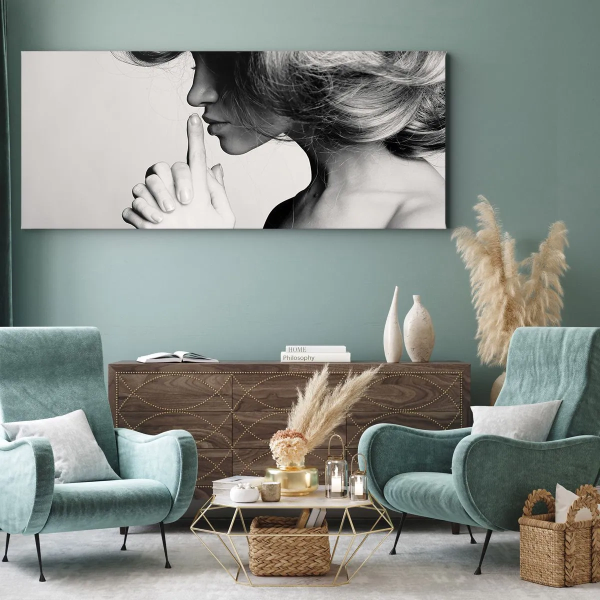 Quadro su tela - Stampe su Tela - Ascoltando se stessa - 100x40 cm
