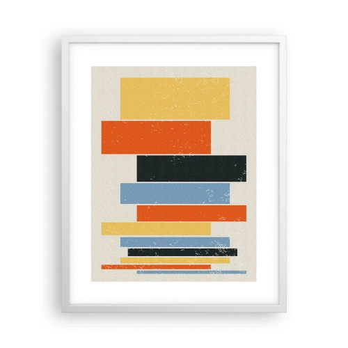 Poster in cornice bianca - Notazione musicale - 40x50 cm