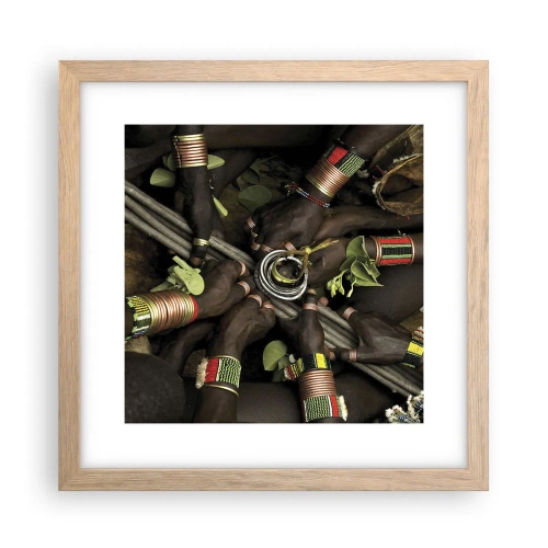 Poster in cornice rovere chiaro - Siamo insieme - 30x30 cm