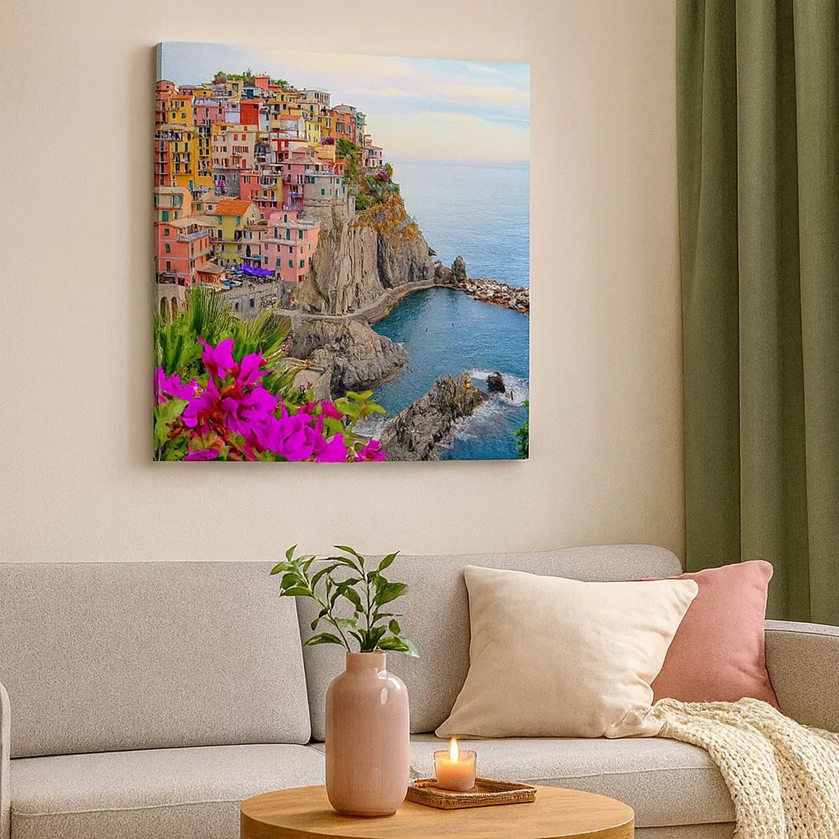 Quadro su tela - Stampe su Tela - La città che ride - 30x30 cm