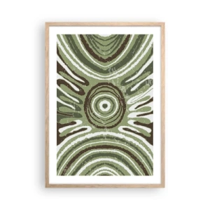 Poster in cornice rovere chiaro - Esplosione di emozioni - 50x70 cm