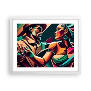 Poster in cornice bianca - Al ritmo del cuore - 50x40 cm