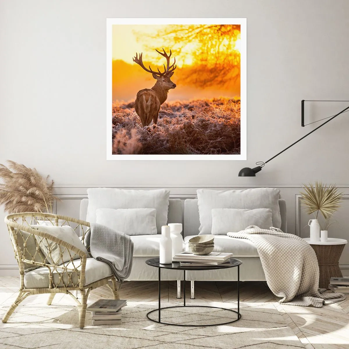 Poster - Il re del bosco estivo - 60x60 cm