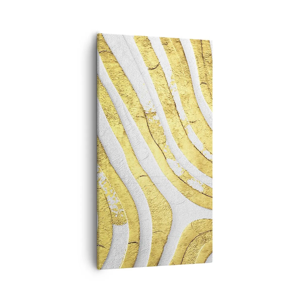 Quadro su tela - Stampe su Tela - Composizione in bianco e oro - 55x100 cm