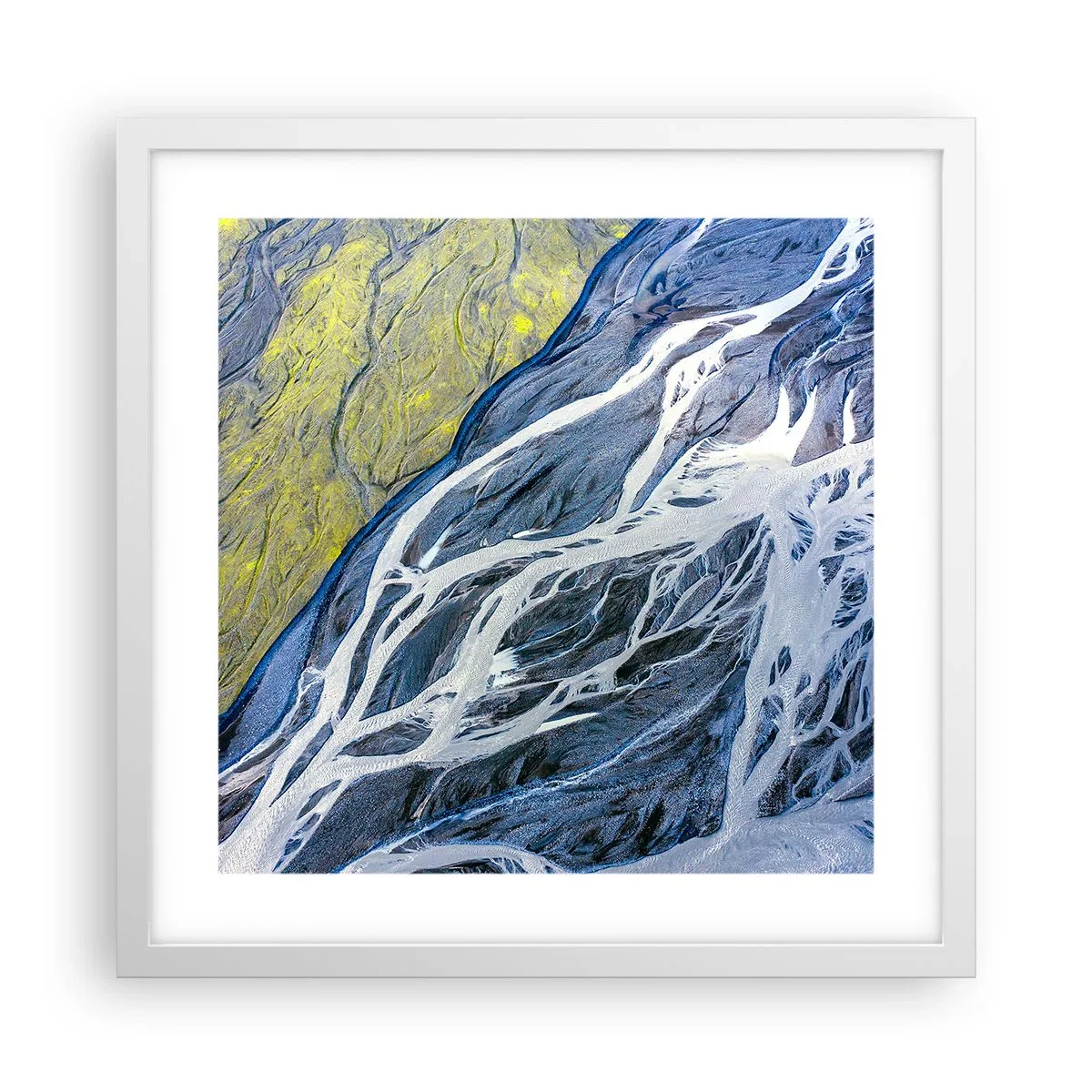 Poster in cornice bianca - Le pitture rupestri della natura - 40x40 cm