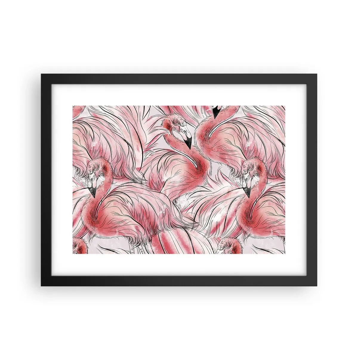 Poster in cornice nera - Corpo di ballo alato - 40x30 cm